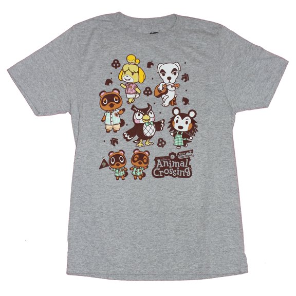 Nintendo Men's Shirt, Graphic Cartoon Animal Crossing T-Shirt Heather Gray – 2XL