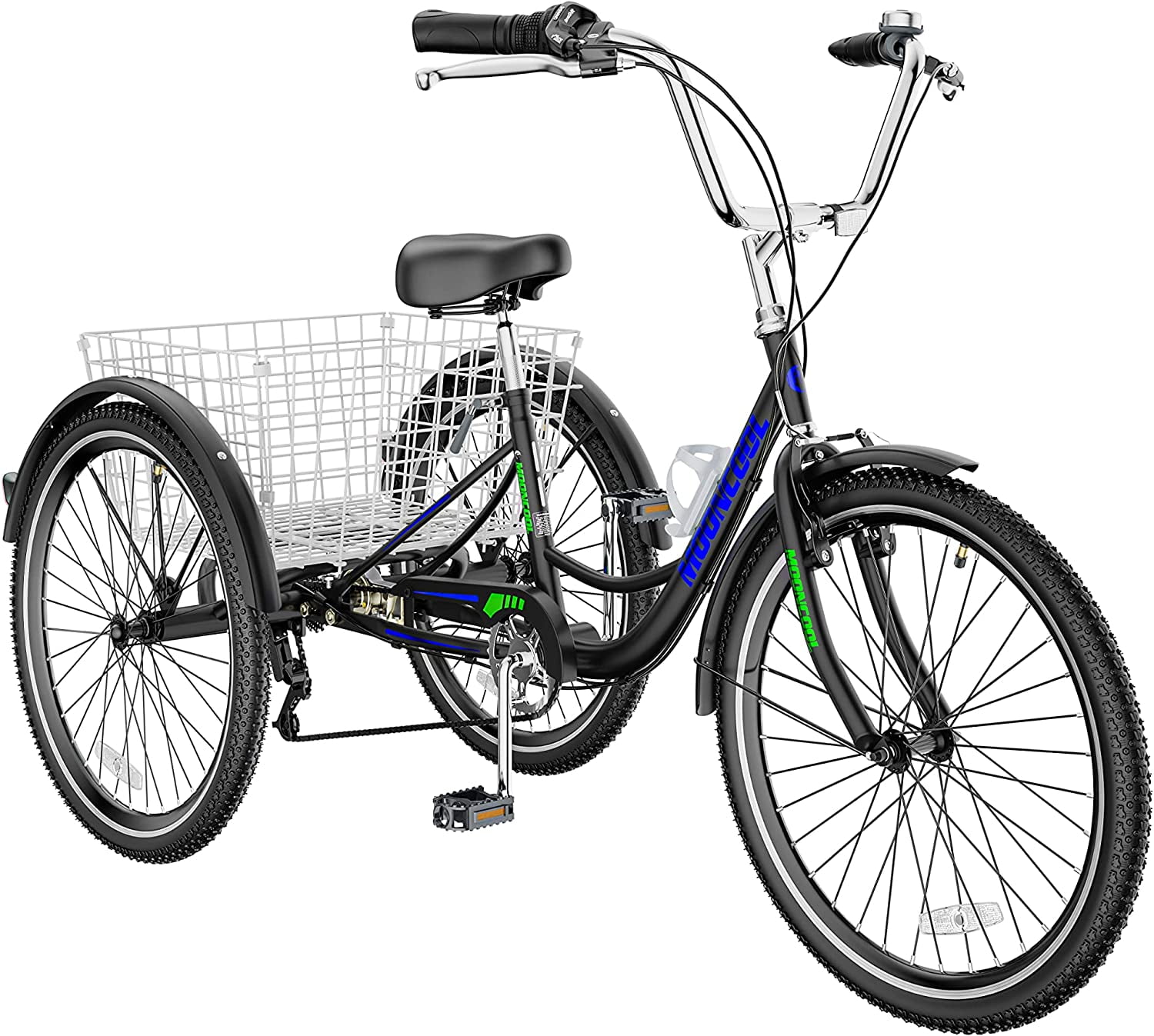 24/26 inch Adult Trikes with Shopping Basket for Women Men 3 Wheel Bike for Adults Sibosen Adult Tricycles 7 Speed Seniors 