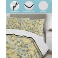 thumbnail image 4 of Yellow Rose Twin Size Down Alternative Comforter, Lightweight Comforter Quilt Bedding Set with Pillow Shams Farmhouse Romantic Botanical Floral Flowers All Seasons Bed Comforter Duvet Insert 68"x86", 4 of 7