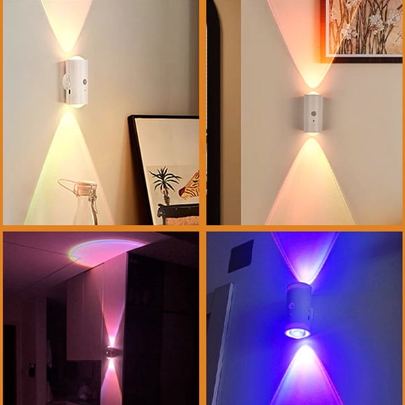 Trovenix Motion Sensor LED Wall Night Light, Motion Sensor Light Indoor, 7 Colors Rechargeable Battery Stair Light | Wireless Magnetic Wall Lamp For Bathroom Hallway Bedroom Bar