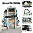 thumbnail image 3 of FORMRS Mini Backpack Purse for Women Travel Daypack Casual Shoulder Bag, Yellow Sardines Pattern, 3 of 7