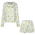 thumbnail image 4 of Pompompurin Women Pajamas Set Loungewear Sleepwear 2 Piece PJ Sets, 4 of 7