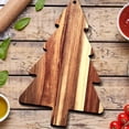 thumbnail image 7 of XGFHYJEH Christmas Kitchen Decor, Xmas Cutting Board Fruit Tray Holiday Cheese Board Wooden Tray Sushi Serving Tray Dessert Candy Dish, 7 of 7