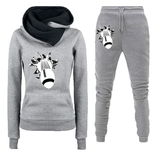 Puntoco Moda Mujer Otoño Invierno Trajes Chándales Impresión Manga Larga Jersey Sudaderas Pantalones Traje Liquidación Puntoco Puntoco-1654