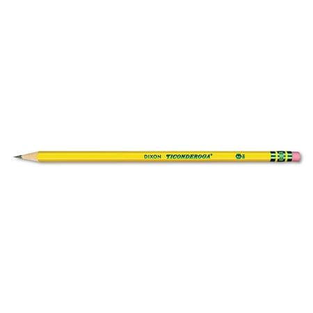 Dixon Ticonderoga Pre-Sharpened Pencil, #2 HB, Yellow, (Best Way To Sharpen Charcoal Pencils)