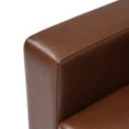 thumbnail image 5 of Christopher Knight Home Faux Leather Accent Armchair with Cushioned Seat and Back, Brown, 5 of 10