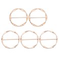 thumbnail image 1 of ADDHAT 5Ud Clips Metálicos Dorados Para Con Seguro Y Decorativo Redondo, 1 of 8