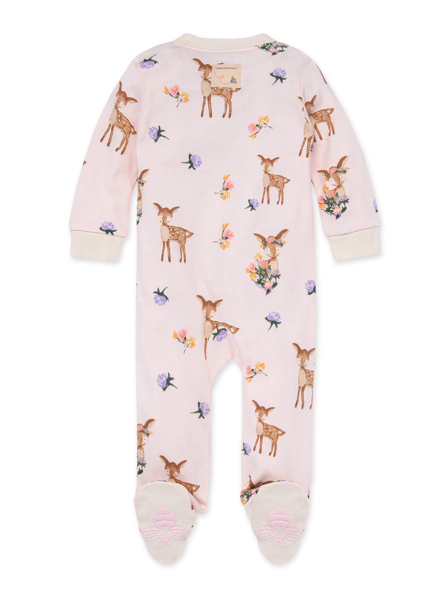 Burt's Bees Baby Baby Girls' Sleep and Play Pjs 100% Organic Cotton One-Piece Pajamas Zip Front Loose Fit Romper Jumpsuit 