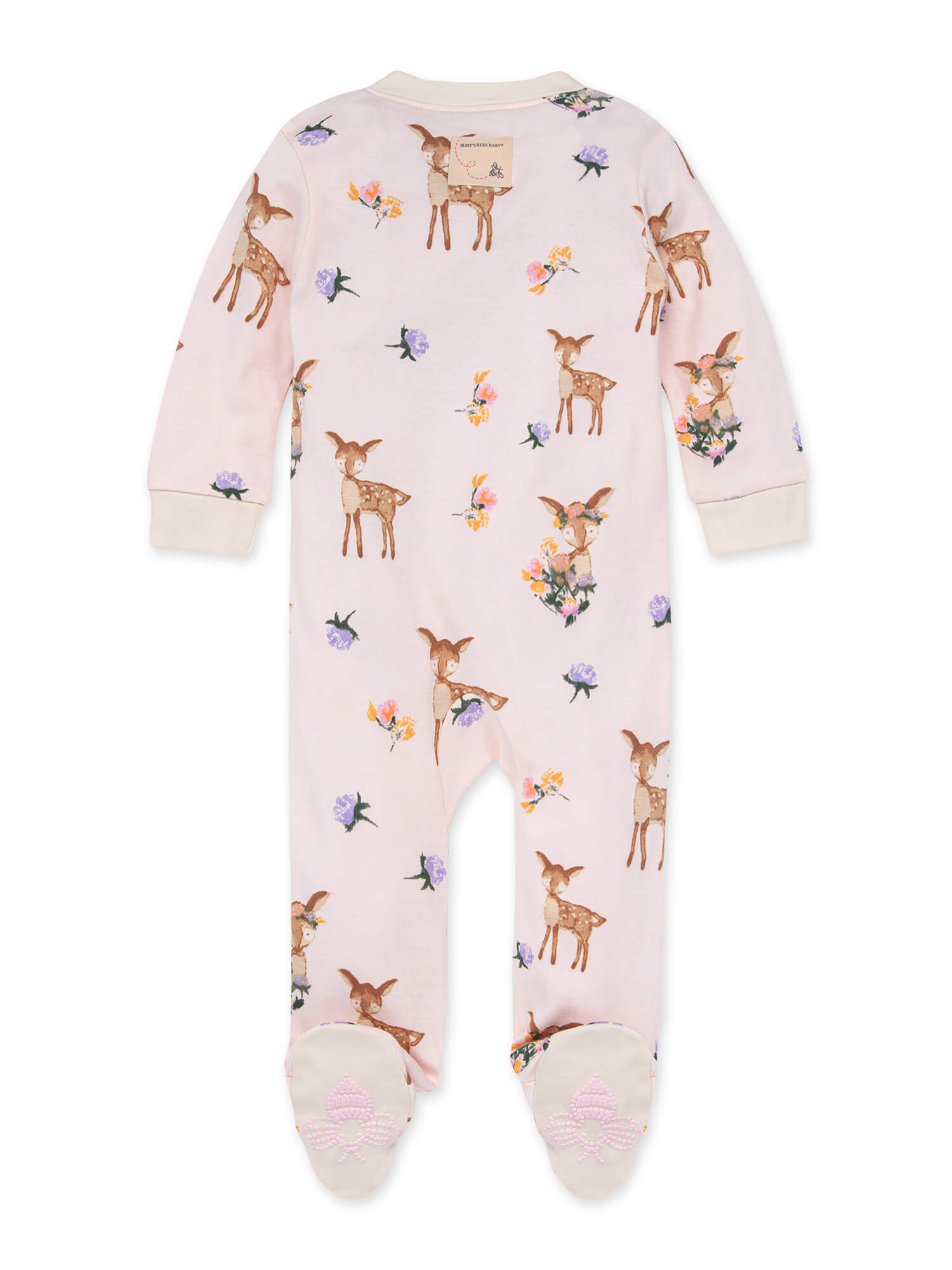 100% Organic Cotton Sweet as Pie 12 Months Burts Bees Baby Baby Girls Pajamas Zip Front Non-Slip Footed Sleeper PJs