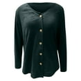 thumbnail image 4 of Daznico Winter Cardigan Button Down Sweater Casual Comfortable Commute Solid Color Top,Sweaters for Women,XXL, 4 of 5