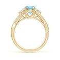 thumbnail image 2 of ANGARA Natural Nature Inspired 1.12 ct Aquamarine & Diamond Twisted Vine Ring in 14K Yellow Gold for Women (Size-7mm) | March Birthstone, Anniversary, Jewelry Gift for Women | Natural Aquamarine Ring, 2 of 9