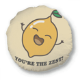 thumbnail image 1 of lemon encourage skin Round Throw Pillow Home Decoration Cushion, 1 of 3