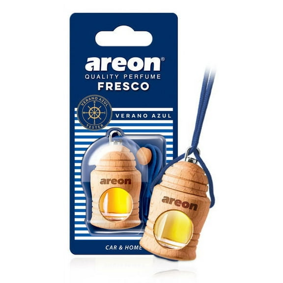 AREON Fresco Hanging Car Air Freshener - Verano Azul (Seashore freshness)