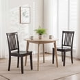 thumbnail image 2 of Wooden Windsor Dining Chairs Set of 2,for Kitchen,Dining Room, Dark Brown, 2 of 13
