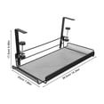 thumbnail image 7 of NICEXMAS Black Metal Under Desk Clamp Shelf for Cable Management and Office Supplies Storage Basket, 7 of 7