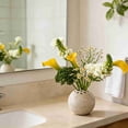 thumbnail image 3 of YAMB Spherical Porous Flower Display Vase, 5.5" Speckled Sphere Floral Arrangement Holder, Natural Stones Multi-Hole Tabletop Centerpiece Container for Home Office Decor, 3 of 7