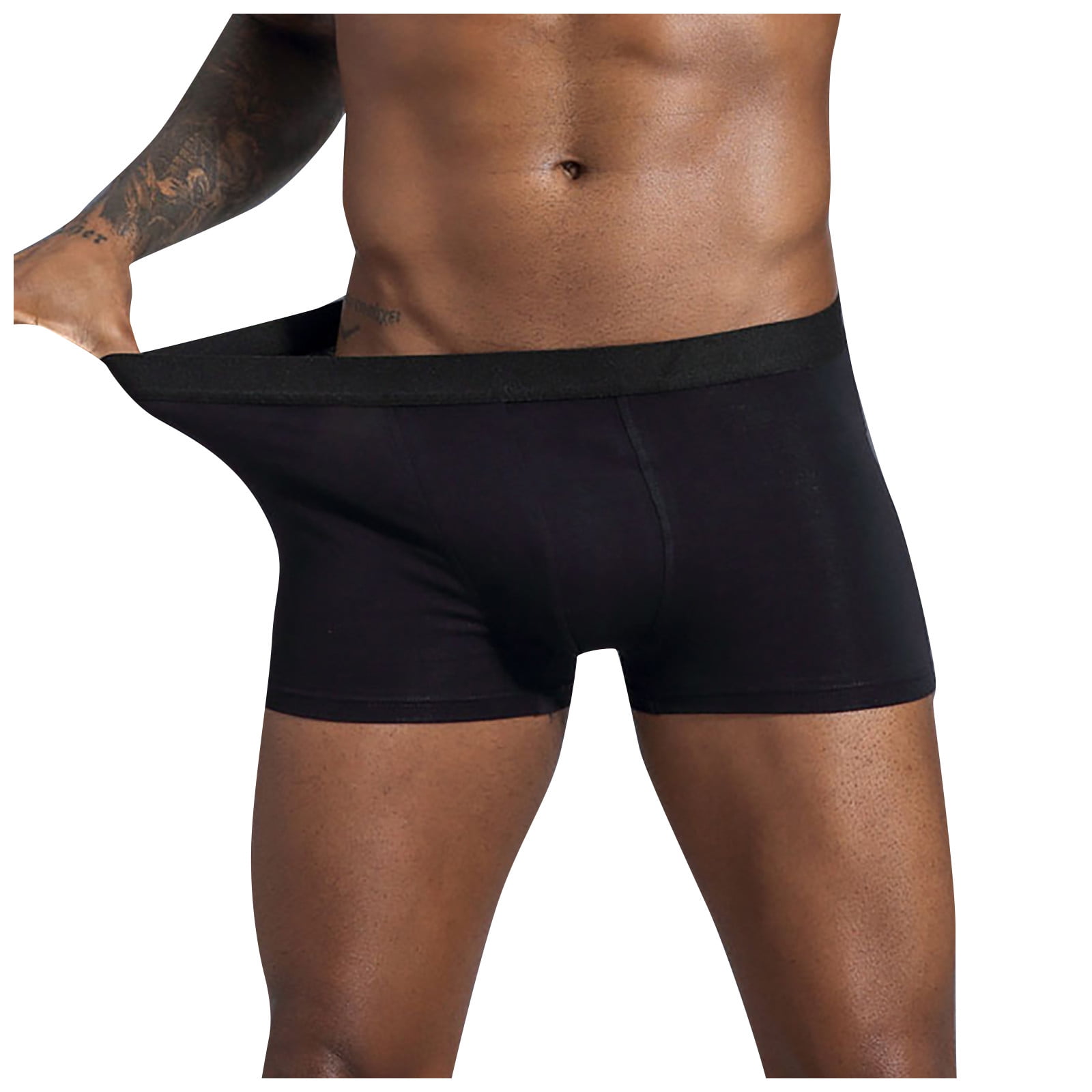 Noyal 2 Pack Mens Sexy Transparent Underwear Sheer Mesh Boxer Briefs Male  Ball Pouch Ultra-Thin Low Waist Panties 