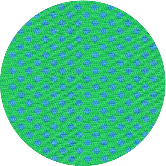 Ahgly Company Machine Washable Indoor Round Transitional Neon Green Area Rugs, 5' Round