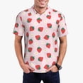 thumbnail image 5 of Wukai Strawberry Floral Men’s Polo Shirts,Quick-Dry Athletic Shirt,Classic Fit Shirts-XX-Large, 5 of 8