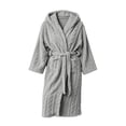 thumbnail image 4 of Robes for Women Fleece Robes Hooded Cozy Soft Warm Plush Women Robe Plush Long Bathrobe, 4 of 8
