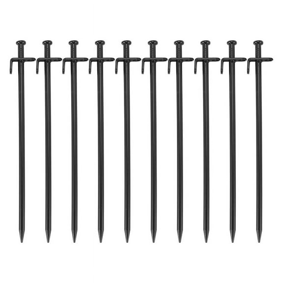 10Pcs Pack Multiuse Heavy Duty Steel Tent Stakes Tarp Pegs Camping Stakes Ice Pegs for Outdoor Camping Canopy