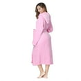 thumbnail image 5 of PajamaX Hooded Womens Robe, Long Plush Robes for Women, Two Side Pockets and Belts, Warm and Cozy (2XL, Pink), XX-Large, 5 of 6