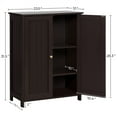 thumbnail image 4 of Yaheetech Wooden Floor Cabinet with 2 Durable Doors and 2 Adjustable Shelves, Espresso, 4 of 10