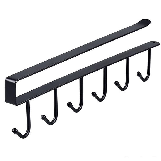 Estante de almacenamiento de gabinete de hierro forjado para cocina, multifunción, con ganchos para colgar en la pared, para armario, cocina, sin costuras, sin clavos