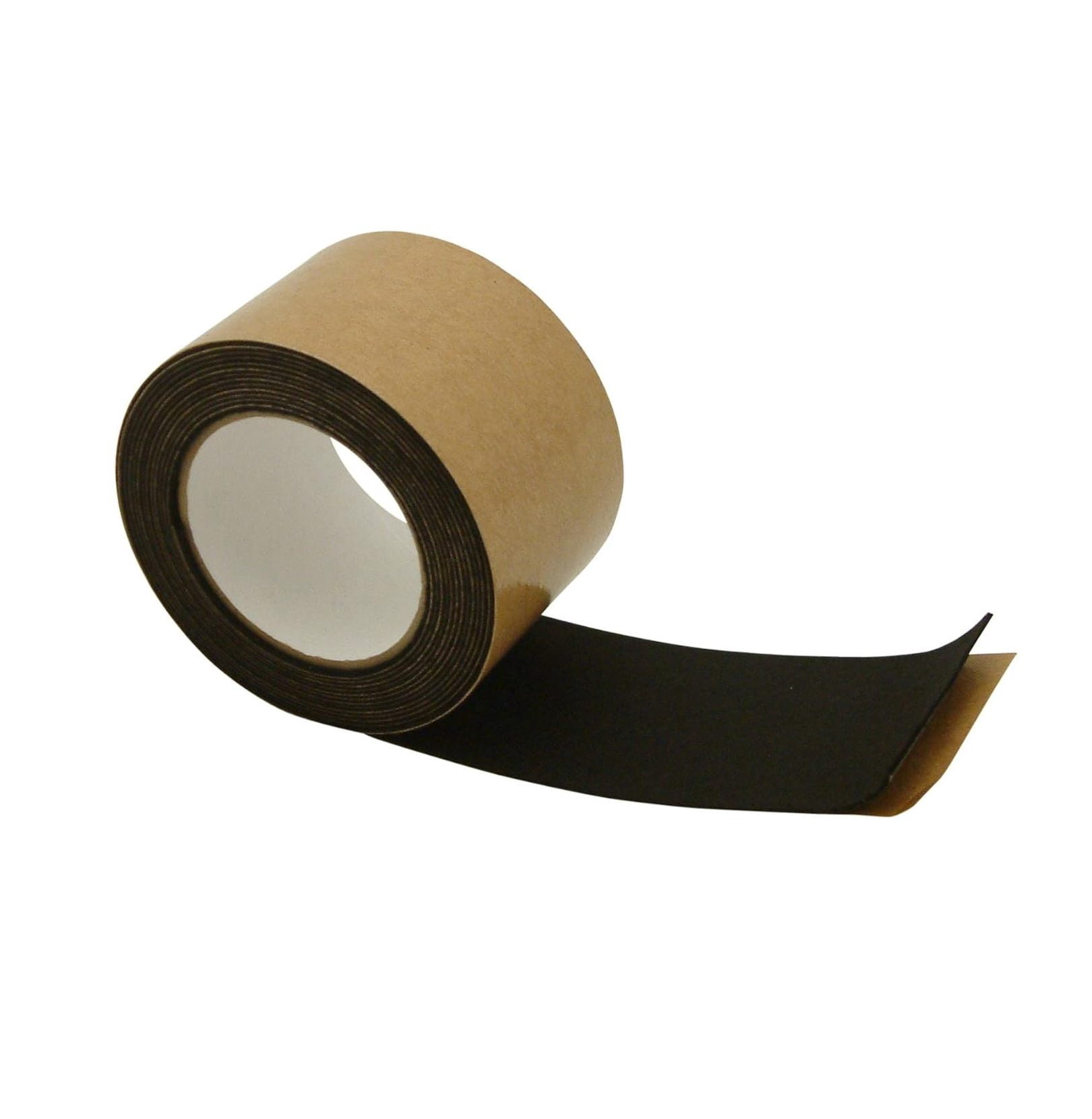 JVCC FELT-06 Polyester Felt Tape - 2in x 75ft, 1mm Thick - Black Adhesive Felt for Fabric, Backdrops, Vibration Dampening & Padding