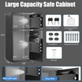 thumbnail image 2 of Riflewell Large Fingerprint Safe Box, Household Steel Safe with Glass Panel, Digital Keypad Home Safe with Deposit Slot, Personal File Safe, Dual Alarm And Silent Mode, Height 29.5", 2 of 8