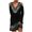 Black, variant on Holloyiver Women's Ethnic Vintage Printed Wave V-Neck Strapless Flared Knee Length Dresses S-2XL