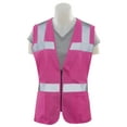 thumbnail image 2 of Erb S721 Non Ansi Ladies Fitted Tricot Hi Viz Pink - 3X, 2 of 2