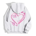 thumbnail image 6 of Shadoumai Breast Cancer Awareness Hoodie For Women 2025 Long Sleeve Full Zipper Hoodies With Pockets Hooded Sweatshirt Fall Winter Jacket, 6 of 6