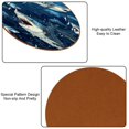 thumbnail image 5 of Shark 6 Pack Round Coasters, Microfiber Leather Drink Coasters Set of 6, 11x11 cm/4.3x4.3 Inches Absorbent Coasters for Drinks Tables Dining Table Décor, 5 of 6