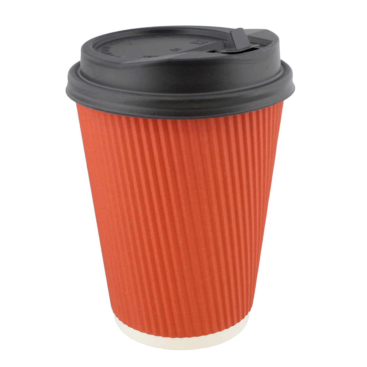 NAVY BLUE PAPER CUPS 500 x 12oz Disposable Coffee Cold Hot Drinks & RED Lids 