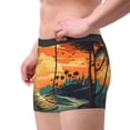 thumbnail image 2 of Balery Tropical Sunset Paradise Calzoncillos bóxer para hombre, ropa interior de algodón suave y transpirable con cinturilla de nailon-Large, 2 of 5