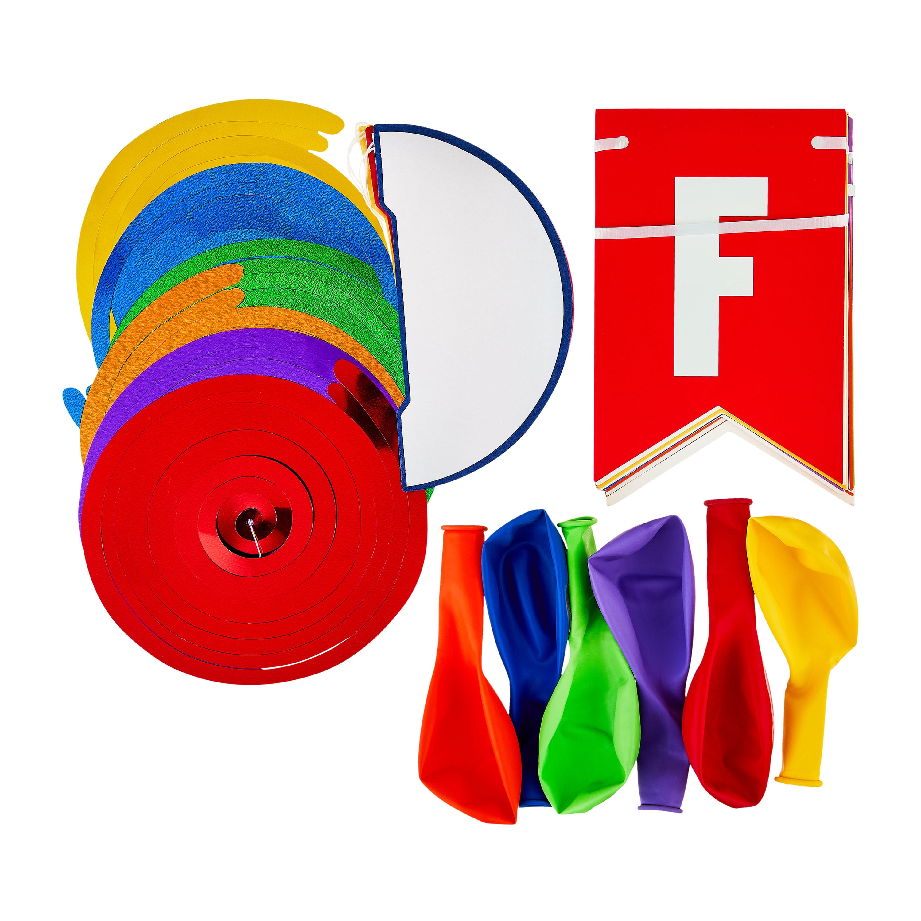 Feliz Cumpleanos Decor Kit, Multicolor, 17 Pieces, Latex and Foil, by Way To Celebrate