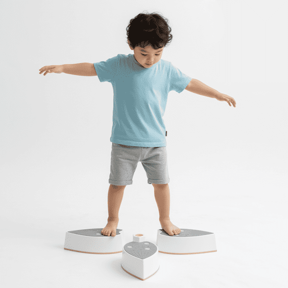 TLSUNNY Balance Stepping Stones For Kids, Durable Anti-Slip Toddler Sensory Activities, Coordination Skills, Stackable Indoor & Outdoor Play Toys