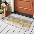 thumbnail image 4 of Abstract Front Door Rugs 2x3 ft Yellow Grey Graffiti Silhouette Art Modern Painting Small Rug for Entryway Non Slip Washable Bathroom Door Mat Absorbent Floor Mat for Indoor Entrance, 4 of 9