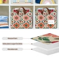 thumbnail image 4 of Yayeee Foldable Storage Basket for Shelves with Handles Set of 2 Waterproof Cloth Bins, Colorful Flowers, 4 of 7