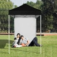 thumbnail image 6 of EAGLE PEAK Straight Leg Outdoor Portable Canopy Tent with One Removable Sunwall 5 x 5 ft, Carry Bag Included, Black, 6 of 11