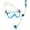 Blue / Clear, variant on Cressi Panoramic Wide View Mask with Dry Snorkel Set, Clear Pink