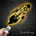 thumbnail image 2 of Handmadetneonsign Custom Rocket Metal Wall Art LED Light - Personalized Rocket Name Sign Home Room Decor, 2 of 5