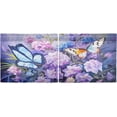 thumbnail image 3 of GZHJMY 36 Inch Length Kitchen Curtains Flowers Butterfly 2 Panels Half Window Sheer Curtains Rod Pocket Farmhouse Short Drapes for Bathroom Cafe Basement Home Decor, 3 of 7