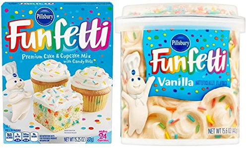 Pillsbury Moist Premium Cake Mix 15.25 Ounce and Funfetti