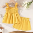 thumbnail image 4 of Paguaki Toddler Girl Clothes Baby Girl Comfortable And Breathable Cute Flower Embroidery Sleeveless Top Shorts Two Piece Set Girl Baby Clothes, 4 of 6