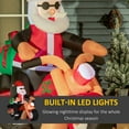 thumbnail image 3 of HOMCOM Christmas Inflatable Santa Claus with LED Lights for Garden Indoor Outdoor, 3 of 9