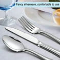 thumbnail image 5 of 46-Piece Silverware Set with Serving Spoons and Forks, Stainless Steel Flatware Cutlery Set for 8, Modern Tableware Knife Fork Spoon Set with Scalloped Edge, Mirror Polished, Dishwasher Safe, 5 of 5