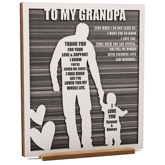 Cartel Decorativo ARTINAEL Rústico Regalo de Abuelo y Nieto