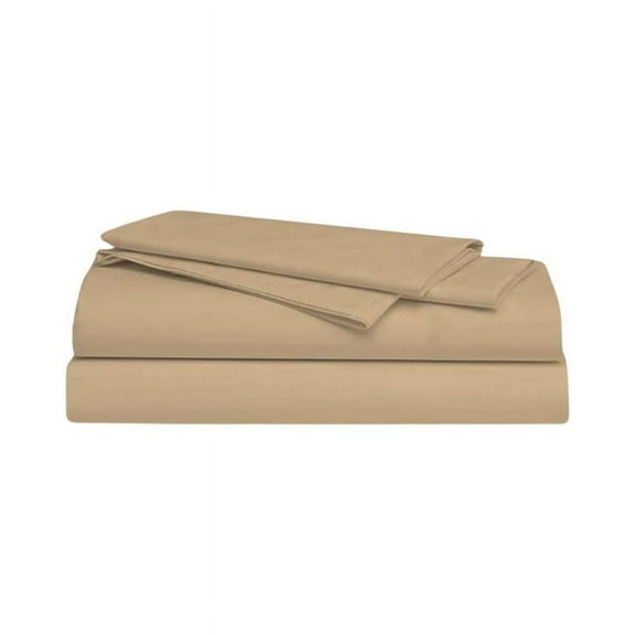 Organic Cotton Bed Sheets Set for Bedroom (King Size, Sand) 550 Thread Count, GOTS Certified